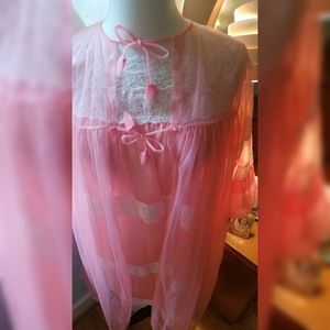 Vintage Sheer Nightie & Peignoir